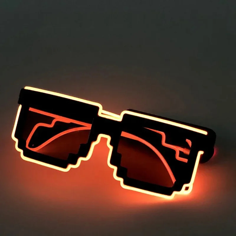 Glow In The Dark Party Glasses - Wireless LED Light Up Glasses, Glow
