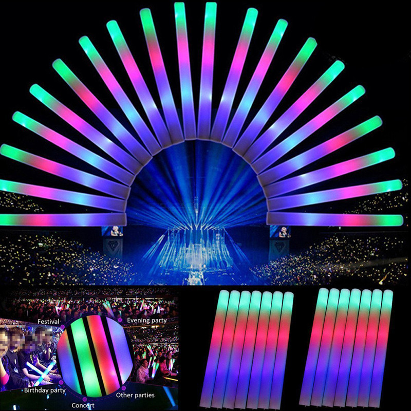 30Pcs Party Decoration LED Col - Flashing Led Foam Sticks Party review and price